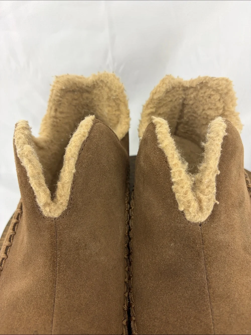 Sorel Manawan Suede Moccasin Bootie Slippers w/ Faux Fur Lining, Mens 10